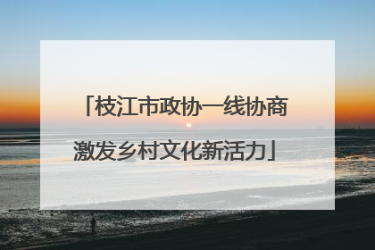 枝江市政协一线协商激发乡村文化新活力