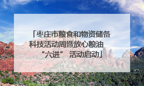 枣庄市粮食和物资储备科技活动周暨放心粮油 “六进” 活动启动