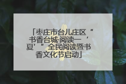 枣庄市台儿庄区“书香台城·阅读一‘夏’”全民阅读暨书香文化节启动