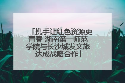 携手让红色资源更青春 湖南第一师范学院与长沙城发文旅达成战略合作