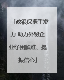 政银保携手发力 助力外贸企业纾困解难、提振信心