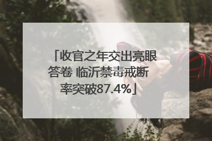 收官之年交出亮眼答卷 临沂禁毒戒断率突破87.4%