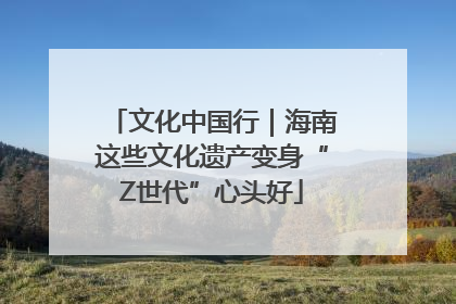 文化中国行｜海南这些文化遗产变身“Z世代”心头好