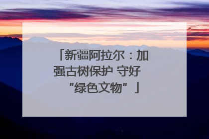 新疆阿拉尔：加强古树保护 守好“绿色文物”