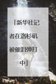 新华社记者在洛杉矶被催泪弹打中