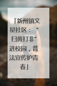 新州镇文星社区：“扫黄打非”进校园，普法宣传护青春