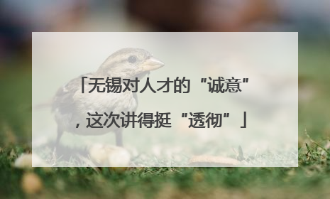 无锡对人才的“诚意”，这次讲得挺“透彻”
