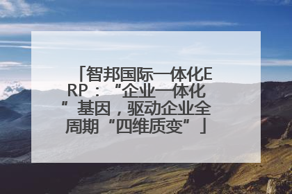 智邦国际一体化ERP：“企业一体化”基因，驱动企业全周期“四维质变”