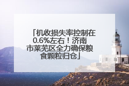 机收损失率控制在0.6%左右！济南市莱芜区全力确保粮食颗粒归仓