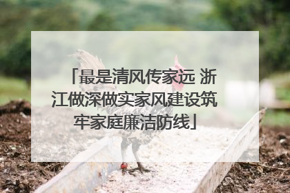 最是清风传家远 浙江做深做实家风建设筑牢家庭廉洁防线