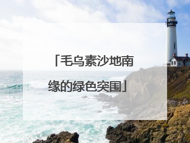 毛乌素沙地南缘的绿色突围