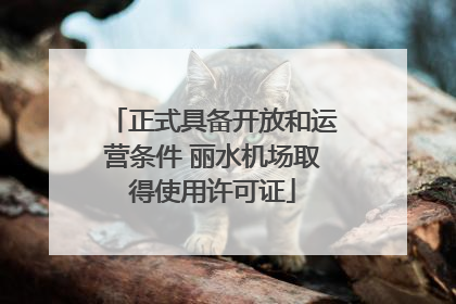 正式具备开放和运营条件 丽水机场取得使用许可证