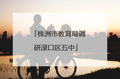 株洲市教育局调研渌口区五中