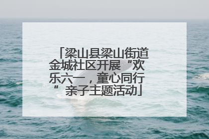 梁山县梁山街道金城社区开展“欢乐六一，童心同行”亲子主题活动