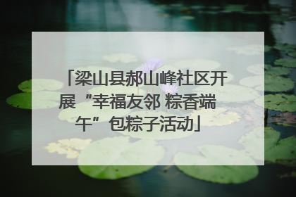 梁山县郝山峰社区开展“幸福友邻 粽香端午”包粽子活动