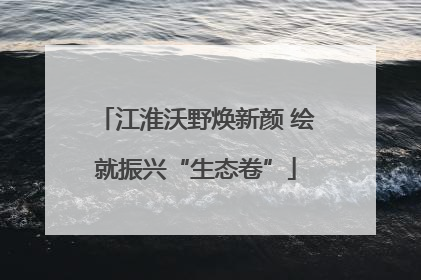 江淮沃野焕新颜 绘就振兴“生态卷”
