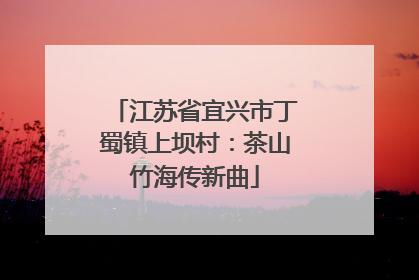 江苏省宜兴市丁蜀镇上坝村：茶山竹海传新曲