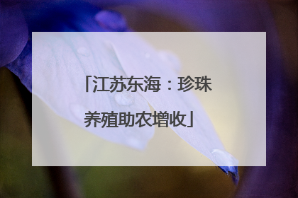 江苏东海：珍珠养殖助农增收