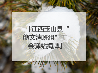 江西玉山县“熊文清班组”工会驿站揭牌
