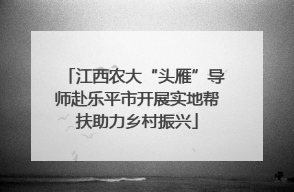 江西农大“头雁”导师赴乐平市开展实地帮扶助力乡村振兴