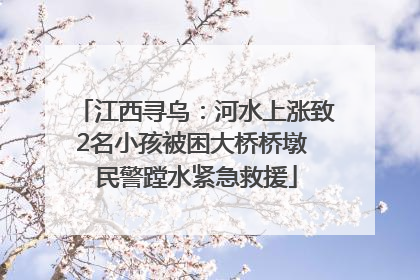 江西寻乌：河水上涨致2名小孩被困大桥桥墩 民警蹚水紧急救援