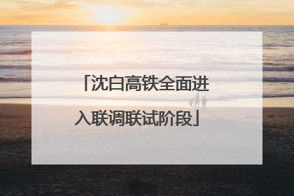 沈白高铁全面进入联调联试阶段