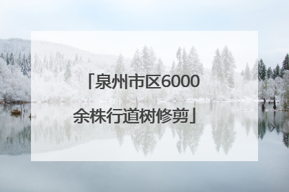 泉州市区6000余株行道树修剪