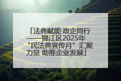 法典赋能·政企同行——锦江区2025年“民法典宣传月”汇聚力量 助推企业发展
