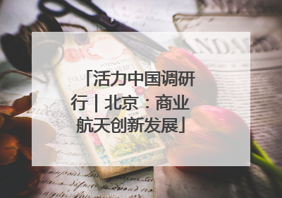 活力中国调研行｜北京：商业航天创新发展