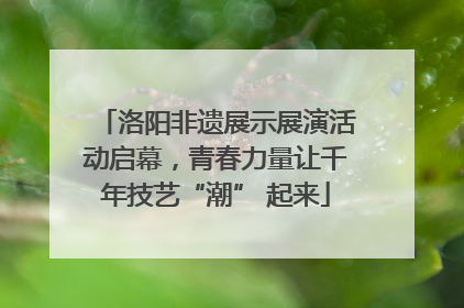 洛阳非遗展示展演活动启幕，青春力量让千年技艺“潮” 起来