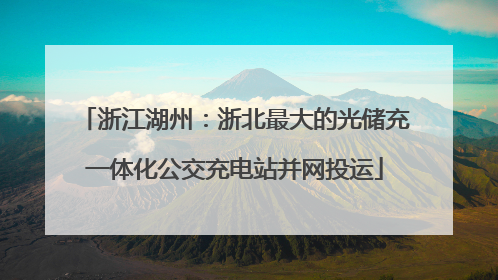 浙江湖州：浙北最大的光储充一体化公交充电站并网投运