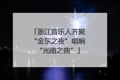 浙江音乐人齐聚“金东之夜”唱响“光南之曲”