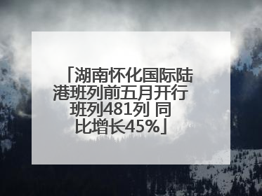 湖南怀化国际陆港班列前五月开行班列481列 同比增长45%