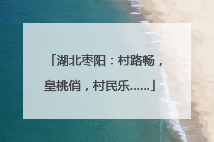 湖北枣阳：村路畅，皇桃俏，村民乐……