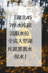 湖北457座水库超汛限水位 全省大型湖库抓紧蓄水保水