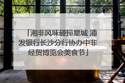 湘非风味碰撞星城 浦发银行长沙分行协办中非经贸博览会美食节