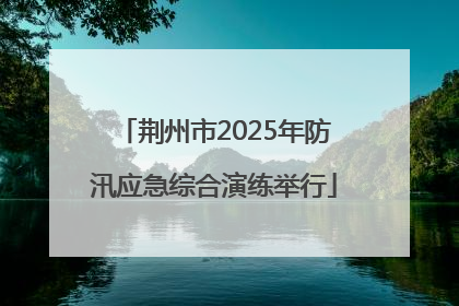 荆州市2025年防汛应急综合演练举行