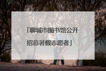 聊城市图书馆公开招募暑假志愿者
