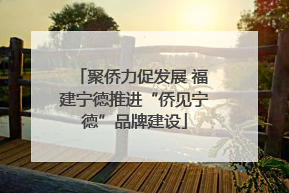 聚侨力促发展 福建宁德推进“侨见宁德”品牌建设