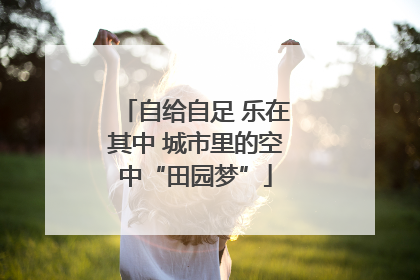 自给自足 乐在其中 城市里的空中“田园梦”