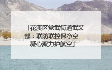 花溪区党武街道武装部：联防联控保净空 凝心聚力护航空