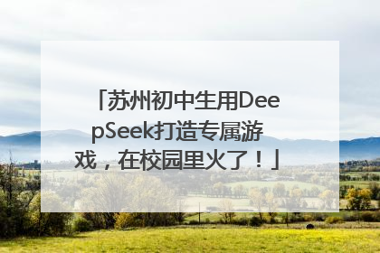 苏州初中生用DeepSeek打造专属游戏，在校园里火了！