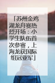 苏州金鸡湖龙舟赛热烈开场：小学生队伍首次参赛，上海龙获国际组冠亚军