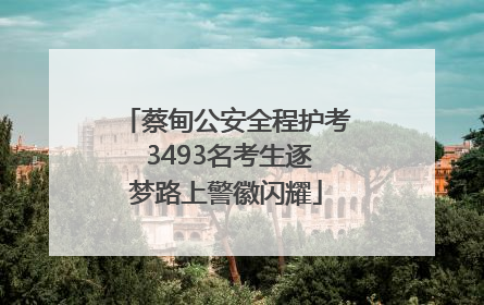蔡甸公安全程护考 3493名考生逐梦路上警徽闪耀