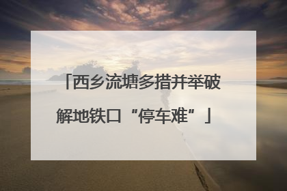 西乡流塘多措并举破解地铁口“停车难”