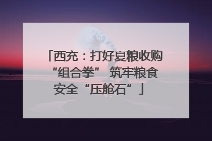 西充：打好夏粮收购“组合拳” 筑牢粮食安全“压舱石”