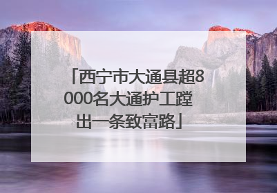 西宁市大通县超8000名大通护工蹚出一条致富路