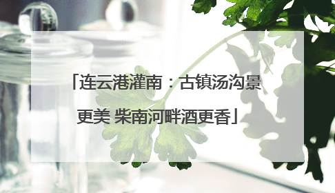 连云港灌南：古镇汤沟景更美 柴南河畔酒更香
