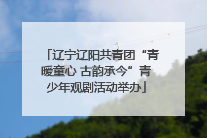 辽宁辽阳共青团“青暖童心 古韵承今”青少年观剧活动举办