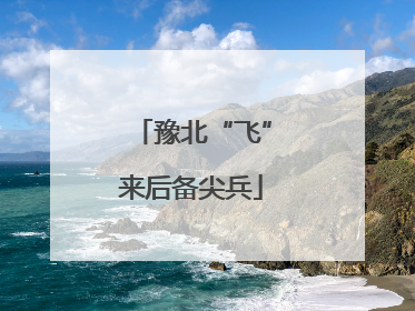 豫北“飞”来后备尖兵